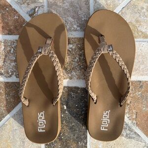 Flojos Brown Braided Sandals
